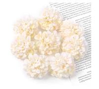 AEJHSIN Hortensias Artificiales Cabezas de Flores Artificiales Hortensia Seda 4 cm, Falsas for decoración del hogar, Bodas, Accesorios Corona Novia DIY(Milk White,20Pcs)