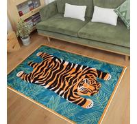 AEKD lfombra amarilla lavable, 80 x 120 cm, moderna, antideslizante, ultrafina, suave, de pelo bajo, para interiores, baño, cocina, sala de estar, decoración moderna del hogar