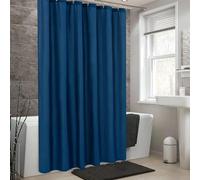 AEKDCL Cortina de ducha antimoho azul oscuro cortina para bañera ducha de tela impermeable lavable de alta calidad cortina de ducha bañera incluye ganchos para cortina de ducha 145 x 190 cm