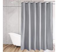 AEKDCL Cortina de ducha lavable, 100 x 190 cm (ancho x alto), color gris claro, resistente al moho, lavable para baño, habitación húmeda, cortina de ducha de tela de poliéster extralarga, cortinas de