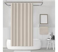 AEKDCL Cortina de ducha lavable, 140 x 200 cm (ancho x alto), color marrón claro, resistente al moho, lavable para baño, habitación húmeda, cortina de ducha extralarga, de tela de poliéster, cortinas
