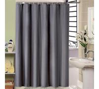 AEKDCL Cortina de ducha lavable, 160 x 190 cm (ancho x alto), color gris oscuro, resistente al moho, lavable para baño, habitación húmeda, cortina de ducha de tela de poliéster extralarga, cortinas de
