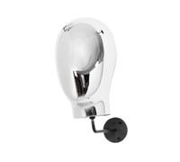 AEKLXVKU Cabeza de maniquí montado en la pared para sombreros y pelucas, colgador de almacenamiento para pelucas, gafas, cabeza femenina, color plateado