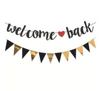 AEKZOX 1 pieza Banner y Guirnalda Welcome Home,Bienvenida para Volver a Casa,Cartel de Bienvenida,Bienvenido a Casa,Fiesta de Reunión Familiar,Home Decor,Celebraciones