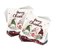 AEKZOX 20 Servilletas de Navidad para Comidas Festivas - Elegantes Servilletas Navideñas para Cenas Familiares, Brunch Festivo y Fiestas de Navidad, Realzan el Ambiente Navideño en la Mesa