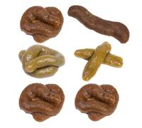 AEKZOX 6 Pcs Caca De Broma Caca De Juguete Mierdas De Broma Mojon De Broma Mierda Caca De Broma Realista Viene Adecuado Para El Día De Los Inocentes De Halloween