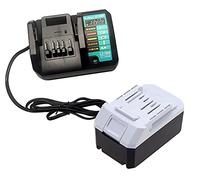 Aelcouth®18V 4.0Ah BL1813G BL1820G BL1830G BL1840G 195608-4 Batería + Cargador DC18WA de Repuesto Compatible para Makita Impact Driver HP457D TD127D DF457D UR180D UH522D CL183D JV183D