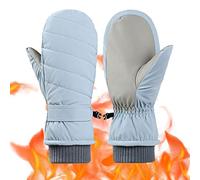 Aelevate Manoplas de esquí para mujer, impermeables, guantes de nieve de plumón, transpirables y cómodos, guantes térmicos para mujeres y niñas
