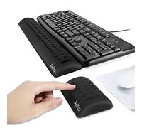 Aelfox Reposamuñecas para teclado de espuma viscoelástica y reposamuñecas para mouse, almohadilla de diseño ergonómico para teclado de computadora, laptop, reposabrazos, accesorios de escritorio en