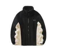 Aelfric Eden Chaqueta de lana para hombres Chaqueta de Teddy de invierno para mujeres chaqueta de invierno unisex Sherpa Jacket cálido Negro, S