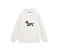 Aelfric Eden Sudadera con capucha de perro de dibujos animados para hombre de gran tamaño, sudadera de manga larga Y2K con capucha, básica, vintage, sudadera con capucha, con estampado, unisex
