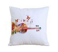AELKSP Fundas de Cojín 40x40 cm,Violonchelo con Mariposas Felices de Verano,Fundas de Cojín Decorativo para Sofá,Cama, Silla,Salón,Coche.Modernas y con Cremallera Invisible