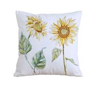 AELKSP Fundas de Cojín 45x45 cm,Acuarela, Girasoles Seductores Diseño Inspirado En El Verano Agricultu,Fundas de Cojín Decorativo para Sofá,Cama, Silla,Salón,Coche.Modernas y con Cremallera Invisible