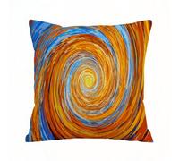 AELKSP Fundas de Cojín 45x45 cm,Fractal, Estilo Hippie Vortex Espiral Giratorio Colorido caótico inusu,Fundas de Cojín Decorativo para Sofá,Cama, Silla,Salón,Coche.Modernas y con Cremallera Invisible