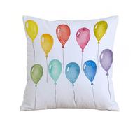 AELKSP Fundas de Cojín 45x45 cm,Globos Coloridos Fiesta Celebración del Feliz Cumpleaños Obras De Arte,Fundas de Cojín Decorativo para Sofá,Cama, Silla,Salón,Coche.Modernas y con Cremallera Invisible