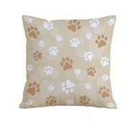 AELKSP Fundas de Cojín 45x45 cm,Huellas de Perro,Fundas de Cojín Decorativo para Sofá,Cama, Silla,Salón,Coche.Modernas y con Cremallera Invisible