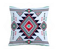AELKSP Fundas de Cojín 45x45 cm,Navajo Azteca Triángulo Azul Nativo Americano Geométrico Colorido Gran,Fundas de Cojín Decorativo para Sofá,Cama, Silla,Salón,Coche.Modernas y con Cremallera Invisible