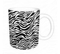AELKSP Tazas grandes de 330 ml para café, tazas desayuno, té y bebidas calientes, tazas de cafe,Cebra en blanco y negro, textura inspirada en cebra abstracta, patrón de raya,regalo aniversario pareja