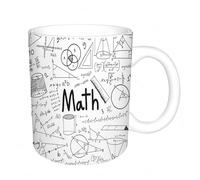 AELKSP Tazas grandes de 330 ml para café, tazas desayuno, té y bebidas calientes, tazas de cafe,Decoración del aula de matemáticas, textos matemáticos escritos a mano e icon,regalo aniversario pareja