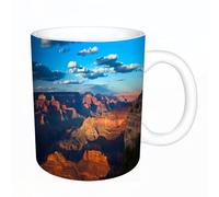 AELKSP Tazas grandes de 330 ml para café, tazas desayuno, té y bebidas calientes, tazas de cafe,Formación rocosa histórica del Gran Cañón al amanecer con cielo y nubes,regalo aniversario pareja