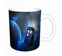 AELKSP Tazas grandes de 330 ml para café, tazas desayuno, té y bebidas calientes, tazas de cafe,La TARDIS a la deriva: una cabina de policía entre estrellas,regalo aniversario pareja