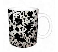 AELKSP Tazas grandes de 330 ml para café, tazas desayuno, té y bebidas calientes, tazas de cafe,Piel de leo negra. Patrón de leopardo. Patrón de leopardo de acuarela negra.,regalo aniversario pareja