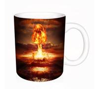 AELKSP Tazas grandes de 330 ml para café, tazas desayuno, té y bebidas calientes, tazas de cafe,Potente explosión de una bomba nuclear en el océano. Guerra nuclear. Alta res,regalo aniversario pareja