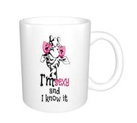 AELKSP Tazas grandes de 330 ml para café, tazas desayuno, té y bebidas calientes, tazas de cafe,Sexy y lo sé. Mensaje romántico de amor.,regalo aniversario pareja