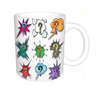 AELKSP Tazas grandes de 330 ml para café, tazas desayuno, té y bebidas calientes, tazas de cafe,Signos derogación en forma de burbuja de diálogo de arte pop.,regalo aniversario pareja
