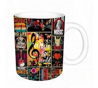 AELKSP Tazas grandes de 330 ml para café, tazas desayuno, té y bebidas calientes, tazas de cafe,Una oda visual a los ritmos de la vida El tapiz melódico de las pasiones musi,regalo aniversario pareja