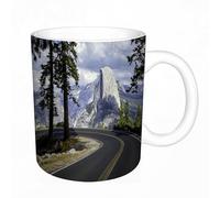 AELKSP Tazas grandes de 330 ml para café, tazas desayuno, té y bebidas calientes, tazas de cafe,Viaje por carretera al parque nacional Yosemite de El Capitán EE. UU.,regalo aniversario pareja