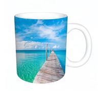AELKSP Tazas grandes de 330 ml para café, tazas desayuno, té y bebidas calientes, tazas de cafe,Vivir es fácil: meditación tranquila,regalo aniversario pareja