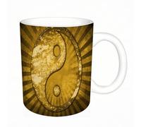 AELKSP Tazas grandes de 330 ml para café, tazas desayuno, té y bebidas calientes, tazas de cafe,ying yang, ying yang industrial E Dell Asia Oriental E,regalo aniversario pareja