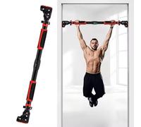 AEMEC Barra de dominadas Ajustable 72cm - 110cm, Barra Dominadas sin Tornillos, hasta 200 kg, Dominadas en Casa de Agarre Seguro, Antideslizante, de pared, Entrenamiento Físico