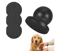 Aemmbon Pawsmooth - Silent Dog Nail File with 3 Sanding Pads, Manual Quiet Pet Nail Grinder Gentle Painless Nail Trimmer Ergonomic Wooden Handle Stress Free Grooming Tool (Black)
