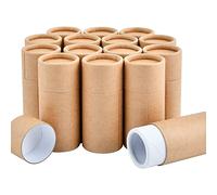 Aemygo 20 recipientes vacíos de cartón para desodorante, caja de embalaje de botella de aceite esencial con tapa, cajas de cartón redondas de papel, caja de embalaje de tubo de papel de regalo para
