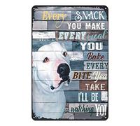 Aenaon Letrero de metal con texto en inglés «Every Snack You Make I'll Be Watching You» para el hogar, cocina, garaje, bar, cueva, pared, decoración nostálgica, letrero rústico de hojalata de 8 x 12