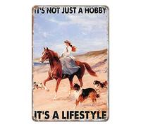 Aenaon Letrero de metal con texto en inglés "It's Not Just a Hobby It's a Lifestyle", estilo vintage, para el hogar, cocina, garaje, bar, cueva, pared, decoración nostálgica, letrero rústico de