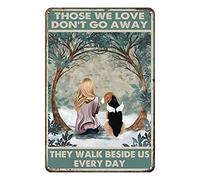 Aenaon Letrero de metal retro con texto en inglés "The Girl Those We Love Don't Go Away" para decoración de pared, café, bar, garaje, bar, decoración de habitación, 20 x 30 cm