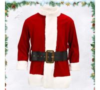 AENEY Disfraz de monstruo para adultos, 6 piezas de máscara peluda de monstruo de Papá Noel, guantes, sombrero, disfraz de lujo de Navidad para cosplay (talla S)