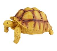 AENIMELY Figura de Tortuga Sulcata (Amarilla) - Juguete Realista de Tortuga Terrestre Sólida para Niños - Set Educativo de Reptiles, Regalo de Aprendizaje de Naturaleza