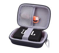 Aenllosi Estuche Rígido para JBL Go/JBL GO2/JBL Go Plus Altavoz,Negro | Estructura de EVA Protectora, Mosquetón para Transporte, Espacio Interior para Guardar y Organizar Cables y Accesorios