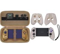 Aenllosi Étui Rigide Compatible Avec GameSir G8 Plus Bluetooth Mobile Manette, Or Sable +Silicona para GameSir G8/G8 Plus Bluetooth Mobile Mando,(Solo Funda) (Blanco)