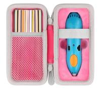 Aenllosi Funda de Almacenamiento Compatible con 3DOODLER- Essentials (2024) lápices 3D, Bolsa de Malla para Filamento para 3D y Cable USB (Sólo Funda, Rosa)
