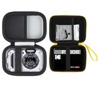 Aenllosi Funda de Viaje Rígida Compatible con la Cámara Digital Kodak PIXPRO WPZ2, (Gris Plateado)+ Kodak Mini 3 Retro/Mini Shot 3 Retro/Shot Combo 3 Impresora de Fotos Portátil(Negro)