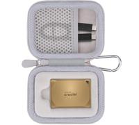 Aenllosi para Crucial X10/X10 Pro/X9/X9 Pro 1TB/2TB/4TB SSD Portátil, Funda Protectora para Unidad USB Crucial, Organizador de SSD Externos, Dorado (Solo Funda)