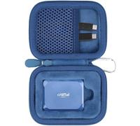 Aenllosi para Crucial X10/X10 Pro/X9/X9 Pro 1TB/2TB/4TB SSD Portátil, Funda Protectora para Unidad USB Crucial, Organizador de SSD Externos, Azul (Solo Funda)