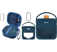 Aenllosi para Funda Rígida de Bose New SoundLink Micro Altavoz Bluetooth 2.ª generación+Silicona para Altavoz Bluetooth Portátil Bose New SoundLink Micro (2.ª generación), Solo Fund,Azul Marino