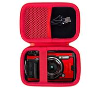 Aenllosi para Funda Rígida de Transporte y Protección para Cámara Digital OM System Tough TG-7, Rojo (Solo Funda)