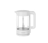 AENO EK5 Hervidor de agua eléctrico de 1,7 l, 1850 - 2200 W, temperatura ajustable, 40-100 °C, mantiene el calor, 30 min, cuenco de cristal, controlador STRIX, color blanco